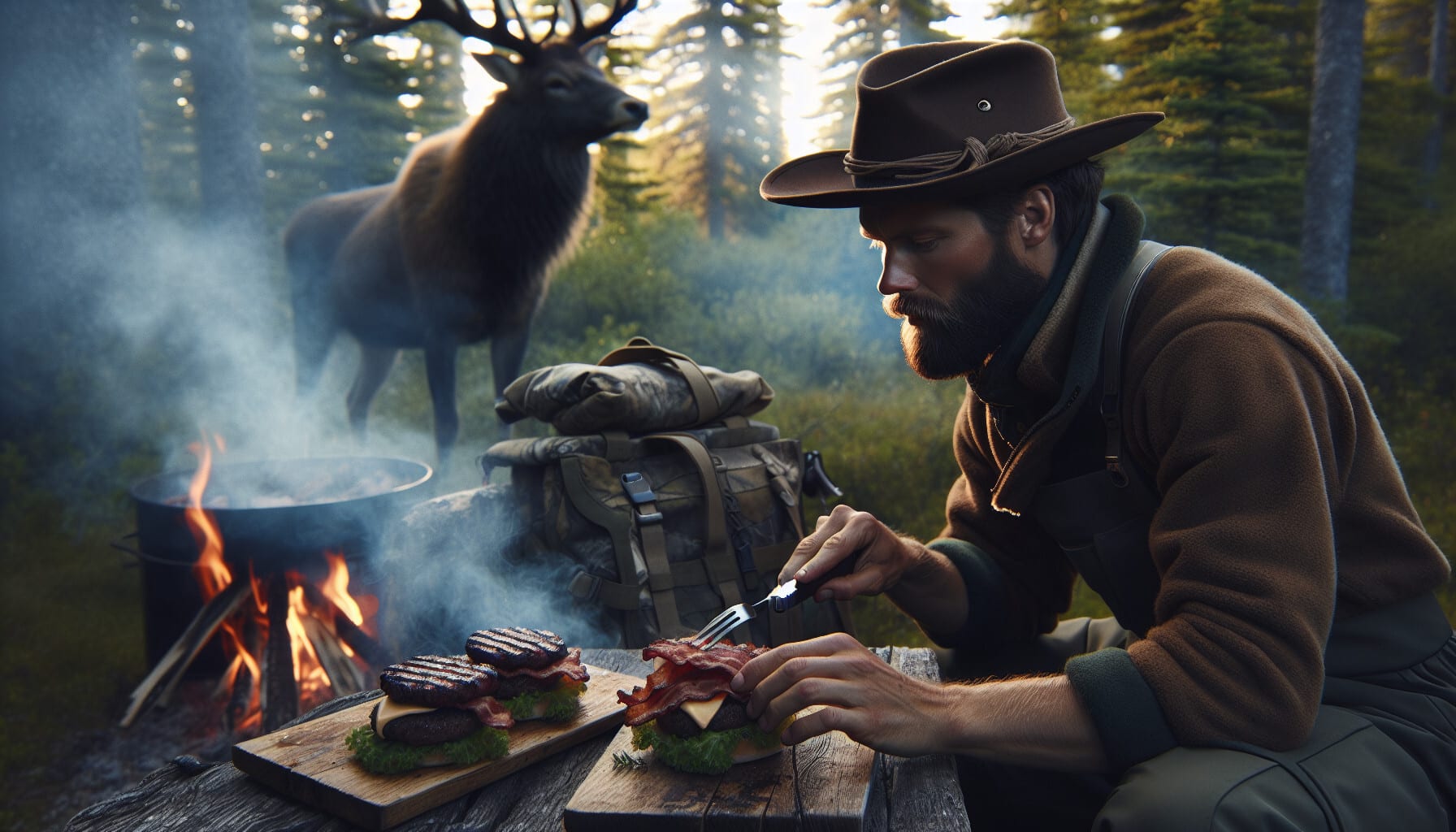 alaska-hunting-ultimate-traeger-bacon-gorgonzola-burgers-guide